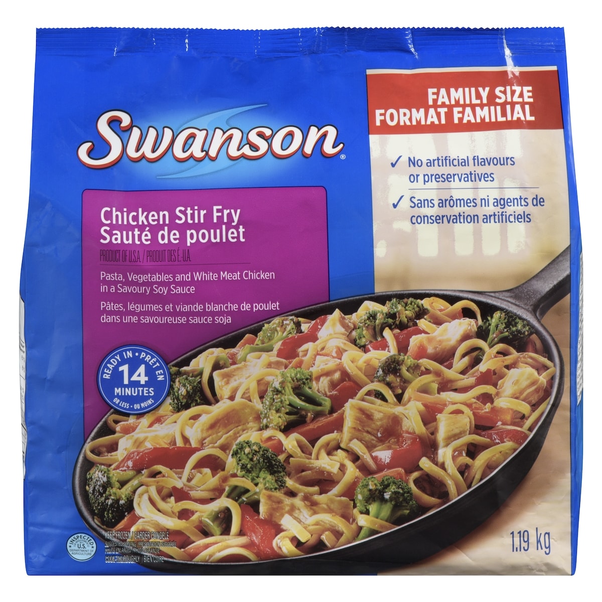Swanson Repas à Poêler Sauté de Poulet 1.19 kg, 1,18 $/100g