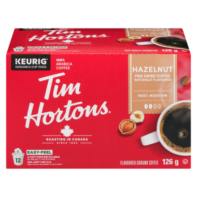 Tim Hortons K-Cup Coffee, Hazelnut 12 ea