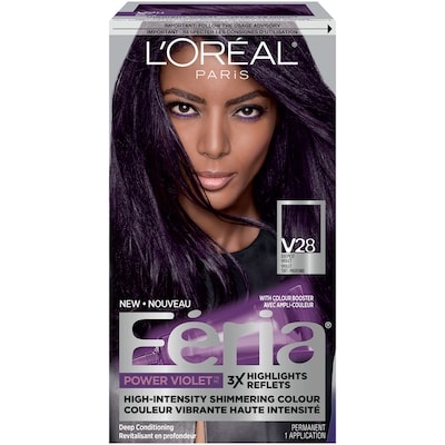 L'Oreal Paris Paris Féria Power Violet High-Intensity Shimmering Colour Permanent V28 Deepest Violet 1 ea, $17.99/1ea