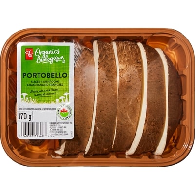 PC Organics Organics Sliced Portobello Mushrooms 170 g, $3.52/100g