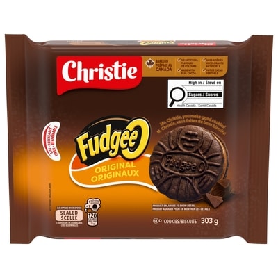 Christie Fudgee-O Chocolatey Creme Filled Sandwich Cookies 303 g, $1.16/100g