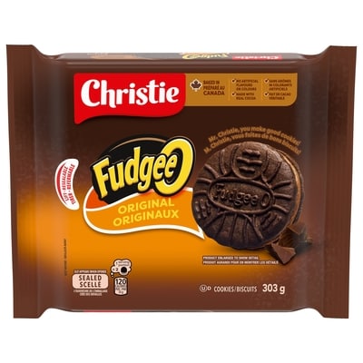 Christie Fudgee-O biscuits-sandwiches avec crème à saveur de chocolat 303 g, 1,65 $/100g