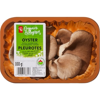 PC Organics Organics Whole Oyster Mushrooms 100 g, $5.00/100g