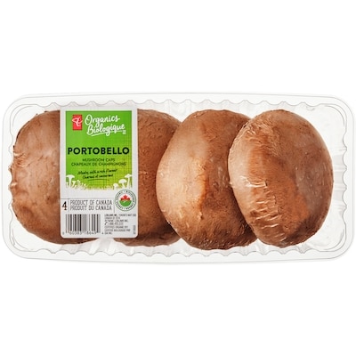 PC Organics Organics Portobello Mushroom Caps 240 g, $2.70/100g