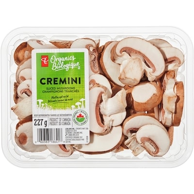 PC Biologique Champignons tranchés crimini biologiques 227 g, 1,63 $/100g