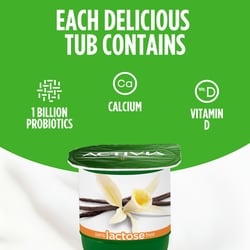 Activia Probiotic Yogurt, Lactose Free, Vanilla - 8x100.0 g | Fortinos