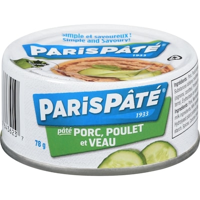 Paris Pâté Pâté, porc, poulet et veau 78 g, 1,92 $/100g