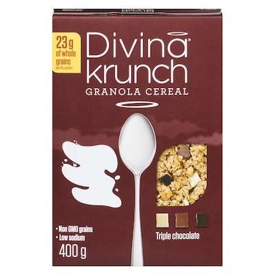 Divina Krunch Granola, Triple Chocolate 400 g, $1.50/100g