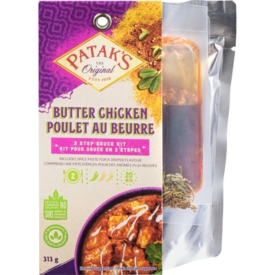 Pataks Butter Chicken Cooking Sauce Kit 3 Step 313 g, $1.82/100g