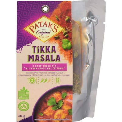 Pataks Tikka Masala Cooking Sauce Kit 3 Step 313 g, $1.44/100g