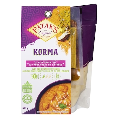 Pataks Korma Cooking Sauce Kit 3 Step 315 g, $1.43/100g