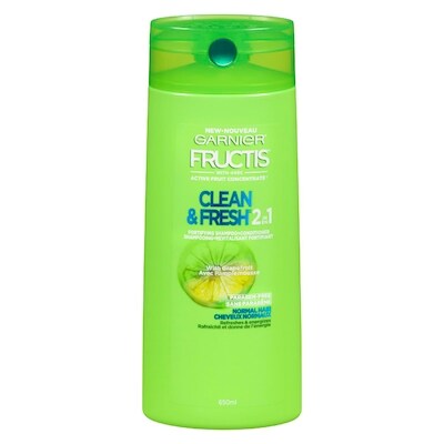 Garnier Shampooing 2-en-1 Clean & Fresh de Fructis 650 ml, 1,54 $/100ml