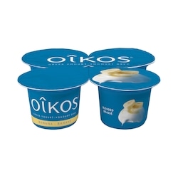 Oikos Yogourt grec, banane, 2% M.G., brassé 4x100.0 g, 0,88 $/100g