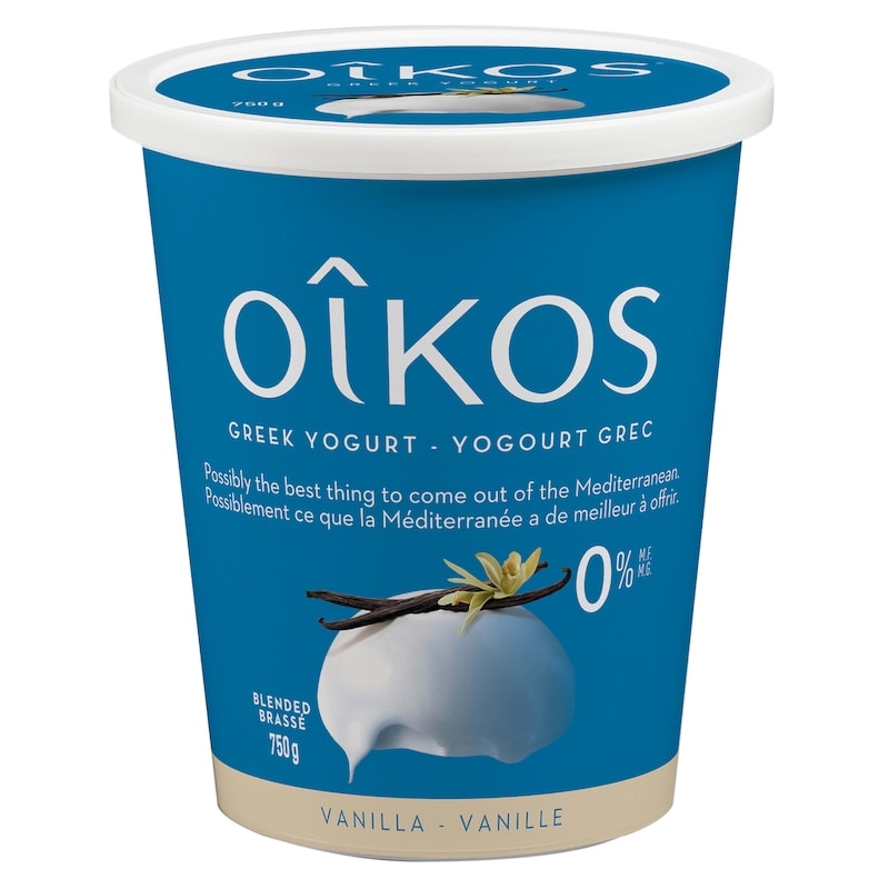 Greek Yogurt, Vanilla, Blended, 0% M.F.