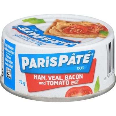 Paris Pâté Pâté, Ham Veal Bacon 78 g, $2.56/100g