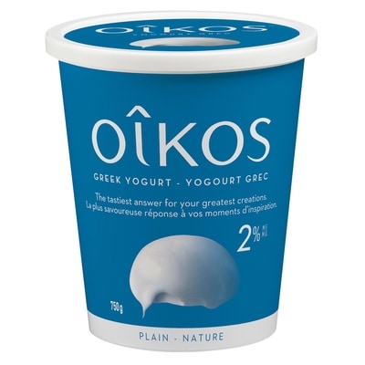 Oikos Yogourt Grec sans gras, Nature, sans sucre ajouté 750 g, 1,13 $/100g