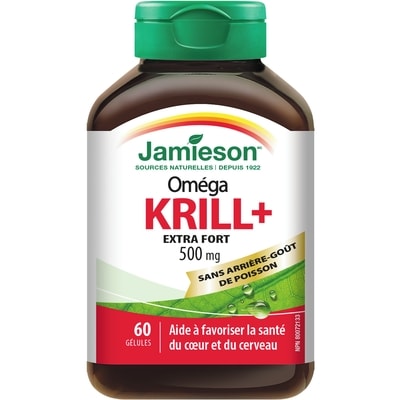 Jamieson Oméga Krill Plus 500 mg 60 ea, 0,29 $/1ch