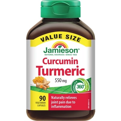 Jamieson Turmeric Curcumin 550 mg Value Size 90 ea, $26.66/100ea