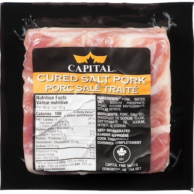 null Cured Salt Pork $17.17/1kg $7.79/1lb