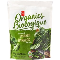 PC Biologique Épinards Hachés 300 g, 1,67 $/100g
