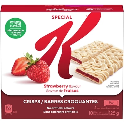 Kelloggs Special K Fruit Crisps, Strawberry Flavour, 10 Bars 125 g, $3.19/100g