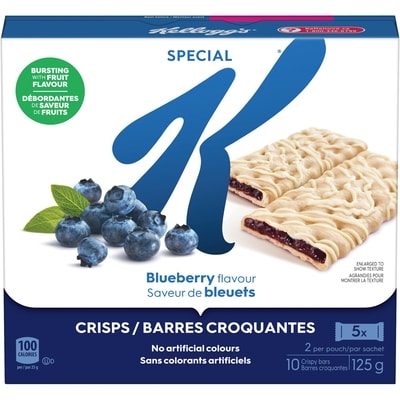 Kelloggs Special K Fruit Crisps, Blueberry Flavour 10 Bars 125 g, $3.19/100g