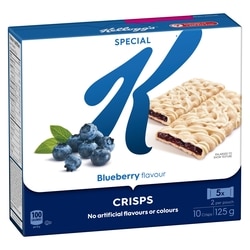 Kellogg’s Barres Croquantes Aux Fruits, Saveur De Bleuets, 10 Barres Croquantes 2 Par Sachet 125 g, 2,40 $/100g