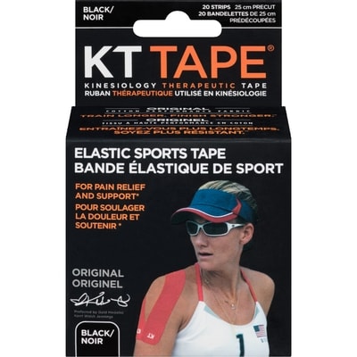 KT Tape Bande kinésiologique, noir 20 ea, 0,80 $/1ch