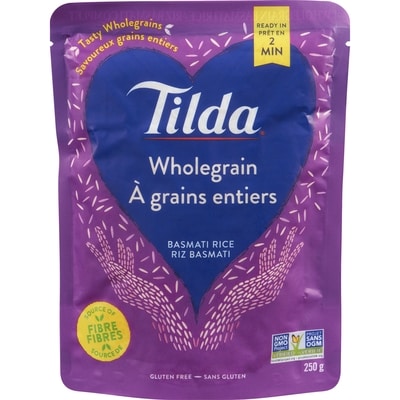 Tilda Steamed Basmati Rice, Wholegrain 250 g, $1.76/100g