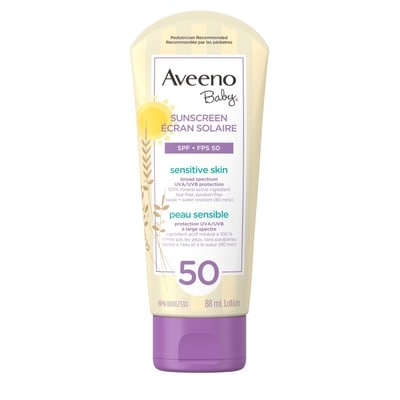Aveeno Baby Sensitive Skin SPF 88 ml, $18.63/100ml