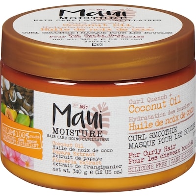 MAUI MOISTURE Masque pour les Boucles Hydratation des Boucles + Huile de Noix de Coco 340 g, 2,65 $/100g