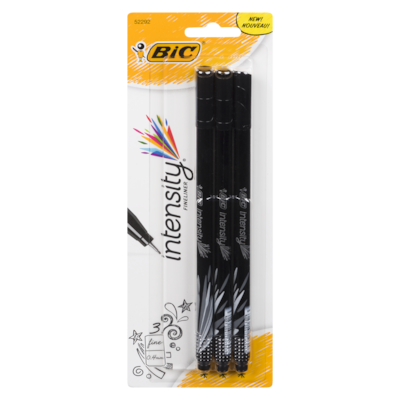 Bic Intensity Black Medium Fine Liner 3x1.0 ea, $1.67/1ea