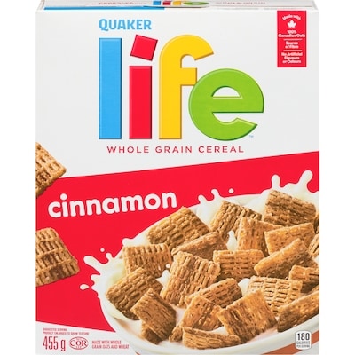Quaker Life Cinnamon Cereal 455 g, $1.27/100g