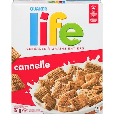 Quaker Life Céréales Cannelle 455 g, 1,10 $/100g