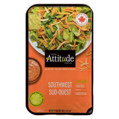 Attitude Fraîche Salade Sud-Ouest avec garnitures format familial 402 g, 2,11 $/100g