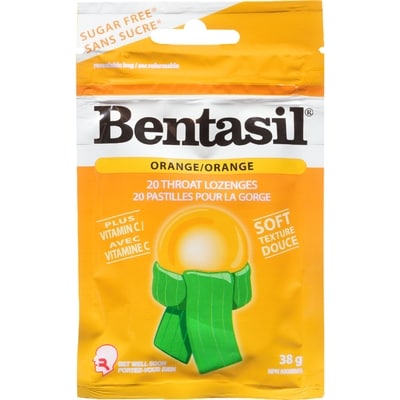 Bentasil 20 Orange Throat Lozenges 20 ea, $0.21/1ea