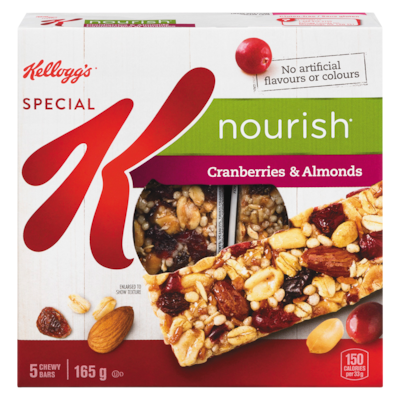 Kelloggs Special K Nourish Cranberries & Almonds Bar 165 g, $2.12/100g