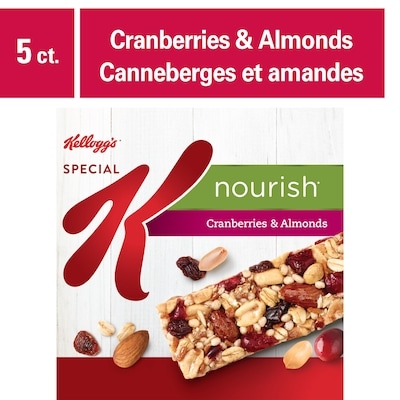 Kellogg’s Special K Barres Special K Nourish Canneberges et amandes 165 g, 2,42 $/100g