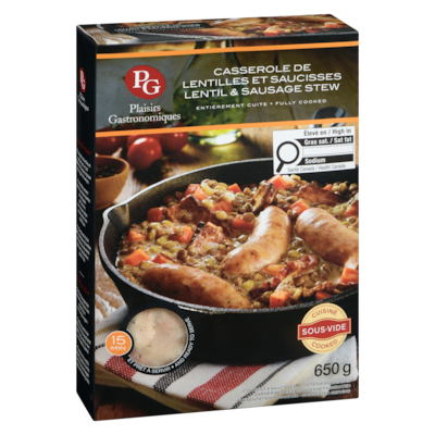 Casserole de lentilles et saucisses