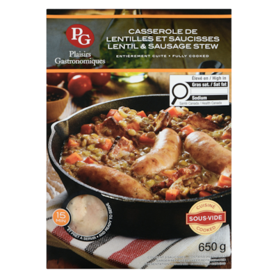 Casserole de lentilles et saucisses