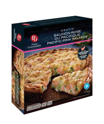 Plaisirs Gastronomiques Gratin au saumon rose du pacifique surgelé 715 g, 1,61 $/100g
