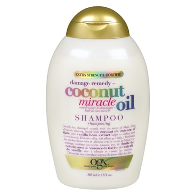 Ogx Shampooing Remède Contre les Dommages + Huile de Coco Miracle 385 ml, 2,34 $/100ml