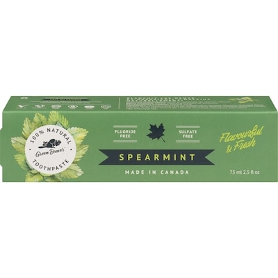 Green Beaver Toothpaste, Spearmint 75 ml, $8.65/100ml