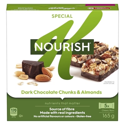 Kelloggs Special K Nourish Dark Chocolate Chunks & Almonds Bar 165 g, $2.60/100g