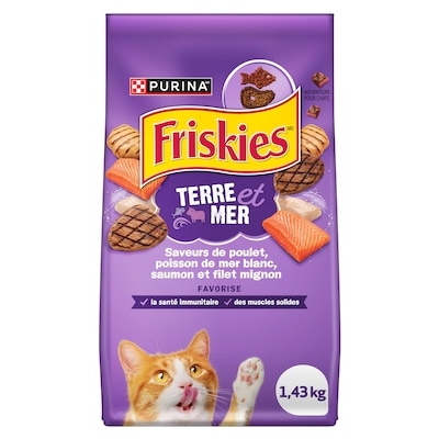 Purina Friskies terre et mer nourriture sèche pour chats saveurs variées 1.43 kg, 0,63 $/100g