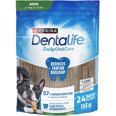 Purina DentaLife Daily Oral Care Mini Breed, Dog Treats 193 g, $2.07/100g
