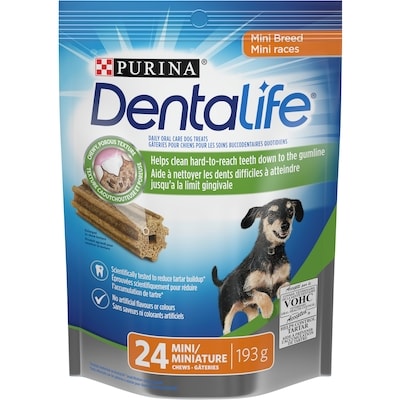 Purina DentaLife Chiens Mini Races, Gâteries pour la Dentition des Chiens 193 g 193 g, 1,81 $/100g
