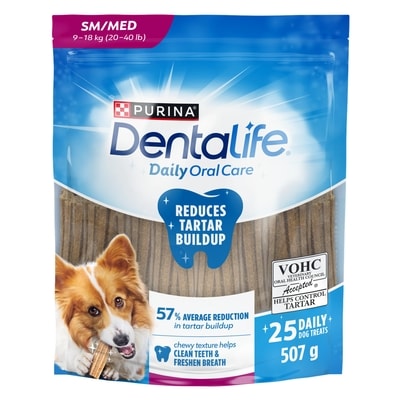 Purina DentaLife Daily Oral Care Small/Medium Breeds, Dog Treats 507 g, $1.87/100g