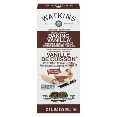 Watkins Vanille pour cuisson Gourmet Original avec extrait de vanille pure 59 ml, 10,15 $/100ml