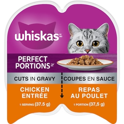 Whiskas Perfect Portions Chicken Cuts in Gravy Adult Wet Cat Food 75 g, $2.25/100g